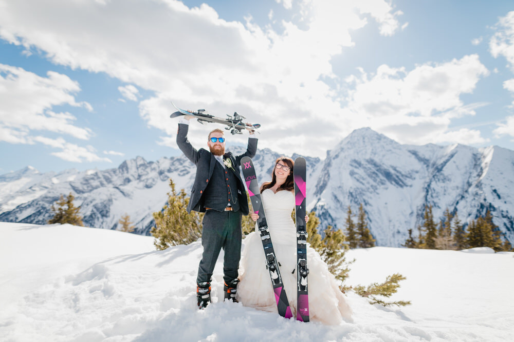 Ski alps wedding snow