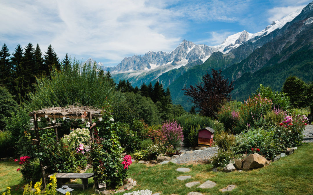 beautiful alpine view france outdoor wedding