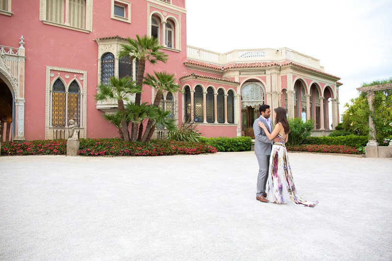 shaun & maria in front of villa ephrussi