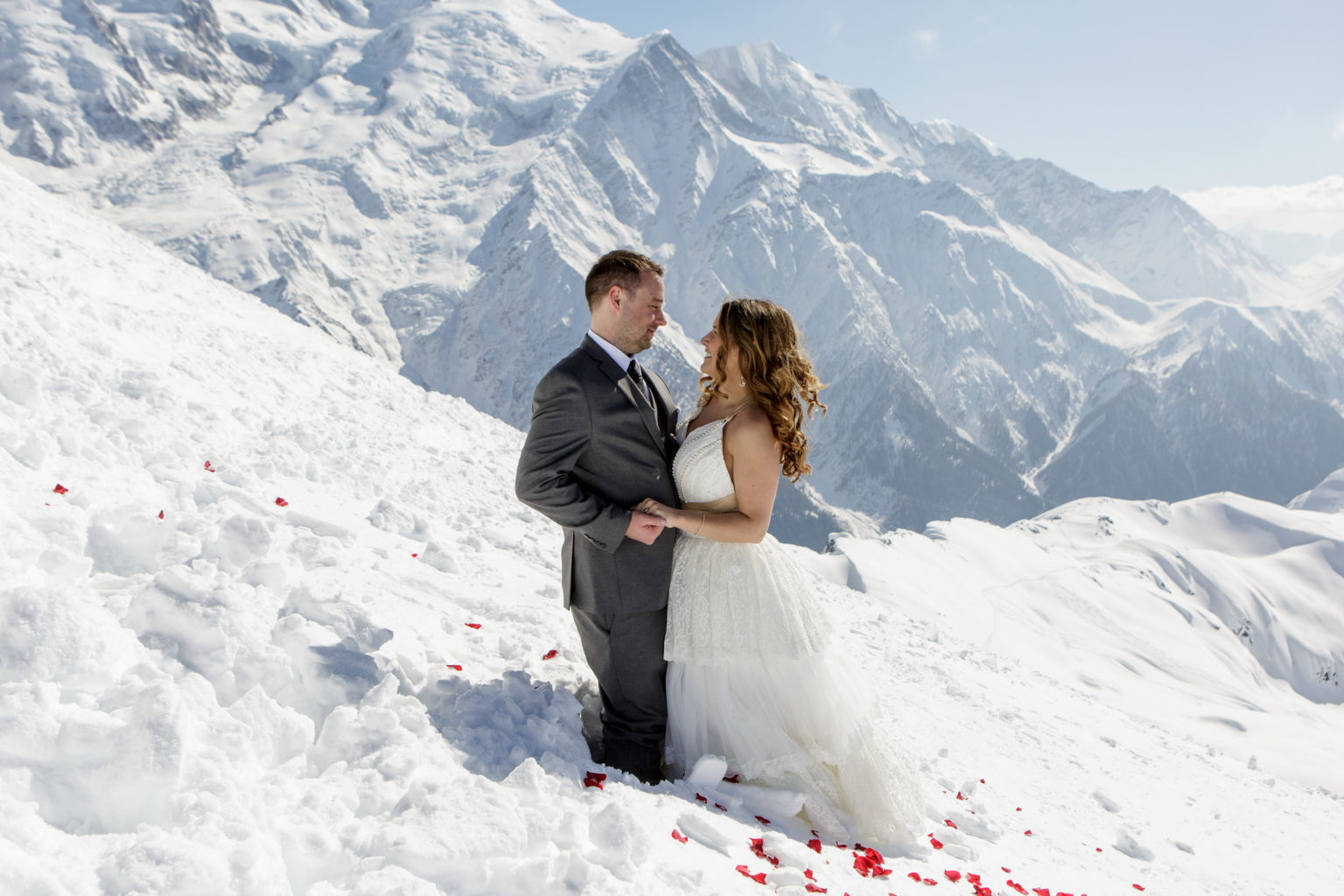 ski elopement alps